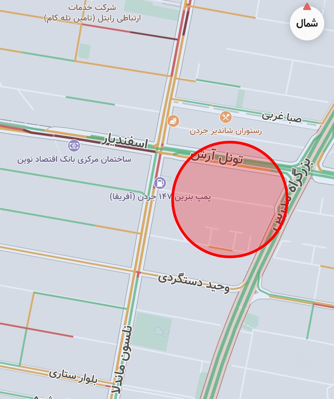 نقشه موقعیت لوکیشن نور